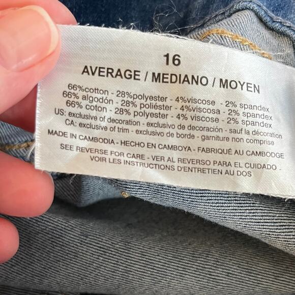 Gloria Vanderbilt Amanda Pull On Light Wash Stretch Jegging Denim Jeans 16 NWT - Picture 13 of 16